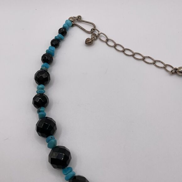 Jay King Necklace Midnight Chalcedony and Royal Blue Turquoise 18” - 21” - Picture 5 of 13